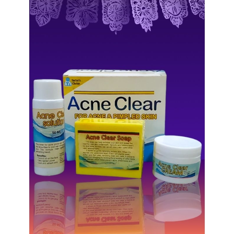 Acne-Clear Set (3 in 1 Pimple & Acne Regimen Set) | Shopee Philippines