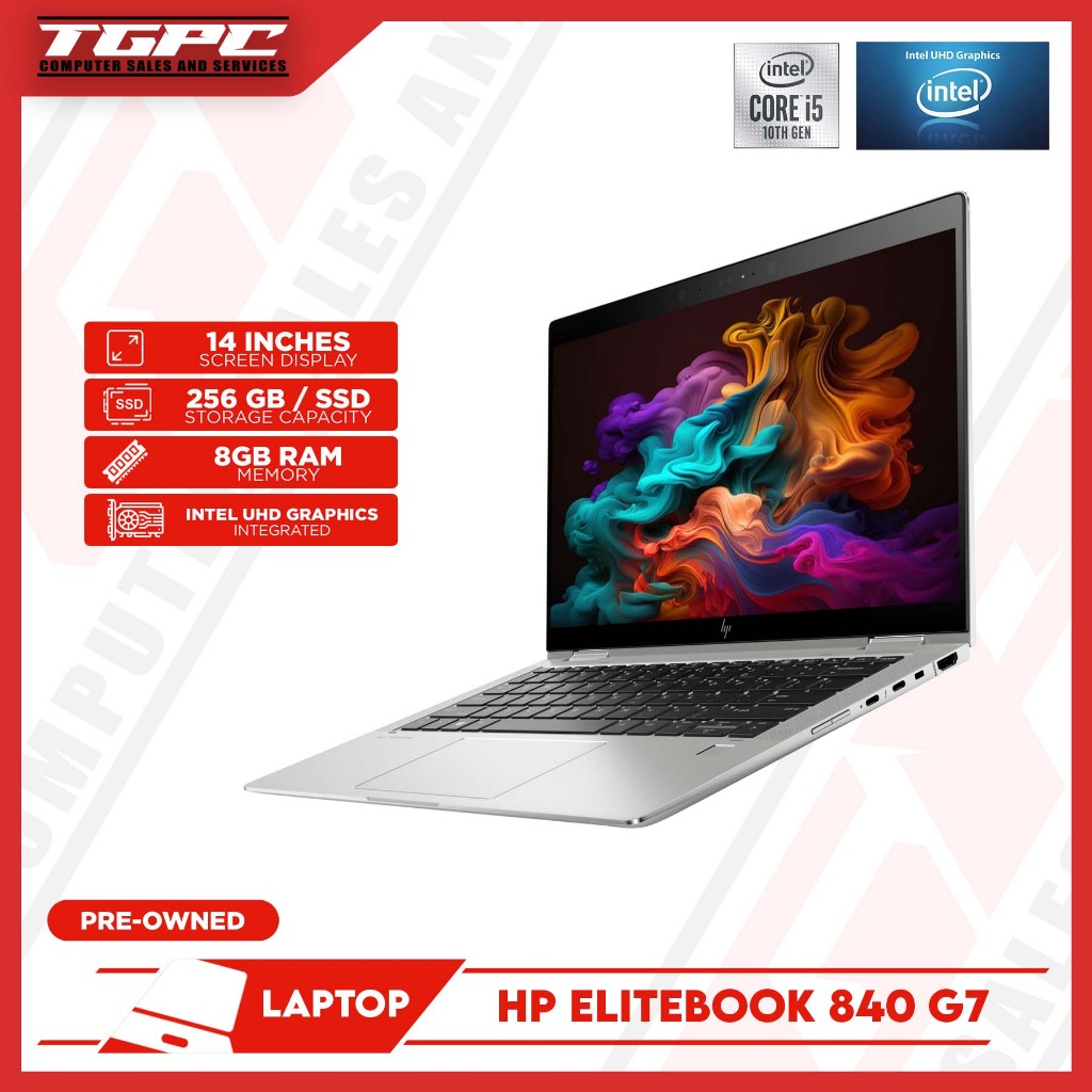 TGPC Laptop HP Elite Book 840 G7 Intel Core i5 10th Gen GB RAM  256 GB SSD PRELOVED