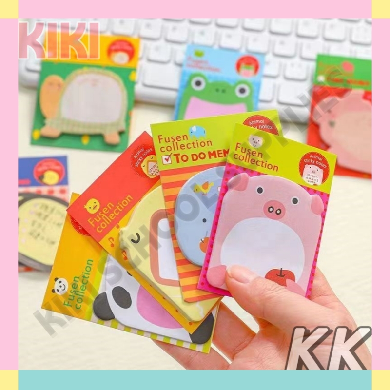 KK Kawaii Animal 30 Sheets Sticky Note Time Record Sticky Memo Student