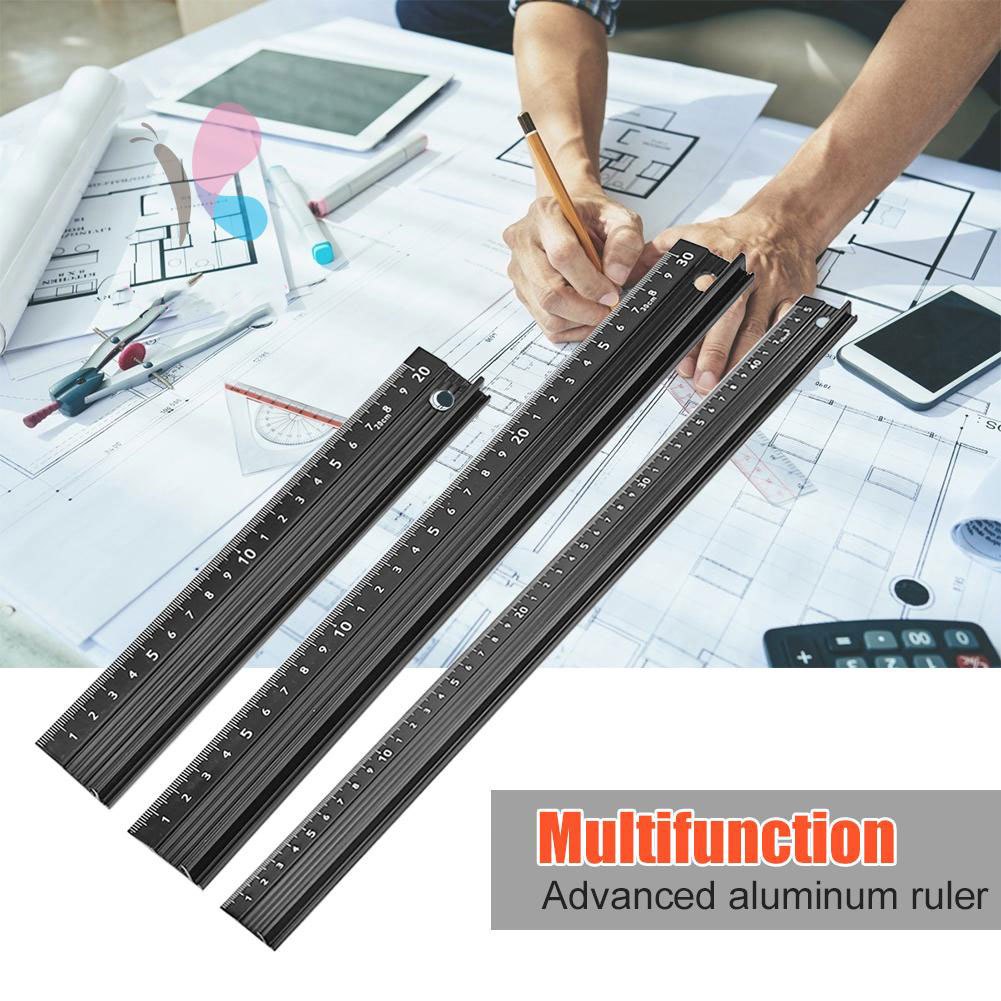 Aluminum Alloy Protective Ruler Practical Anti-Slip Metal Straight ...