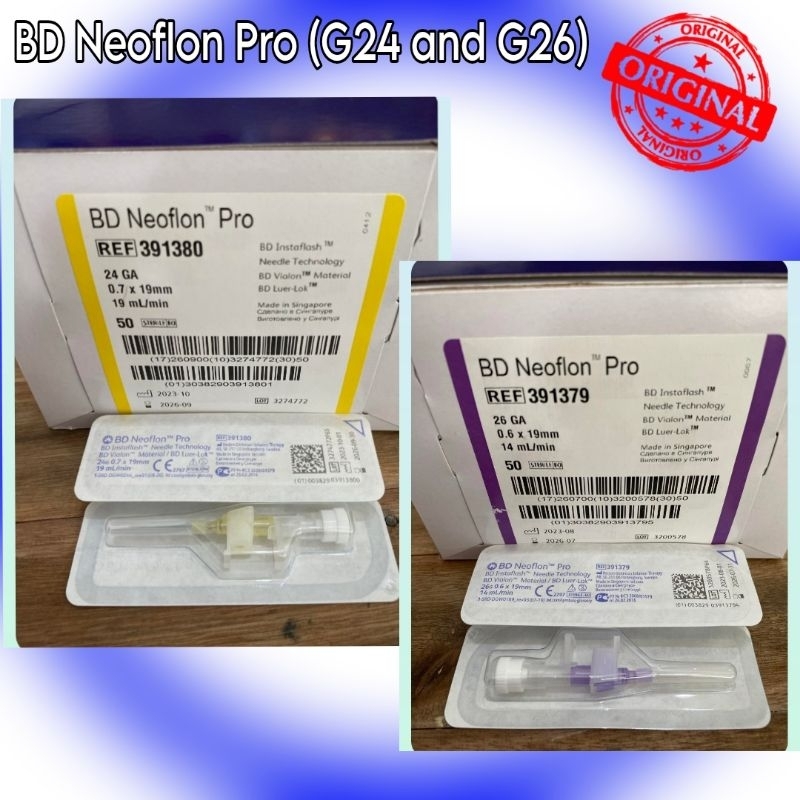 BD Neoflon IV Cannula G24/G26 (Sold per piece) | Shopee Philippines