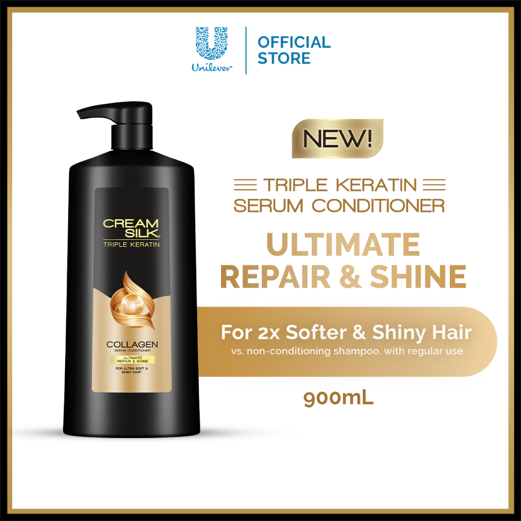 Cream Silk Triple Keratin Serum Conditioner Ultimate Repair