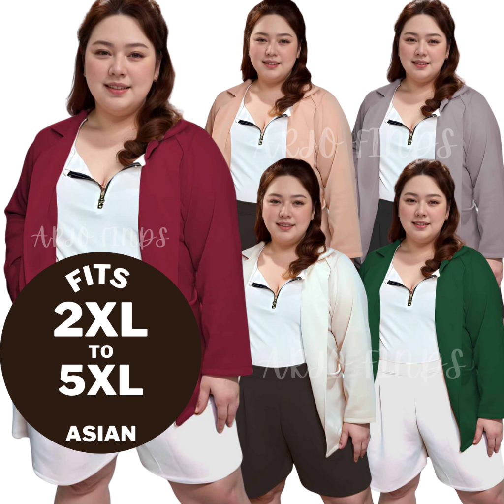 Plus Size Blazer for Women Officewear Casual Wear| Sizes 2XL-5XL