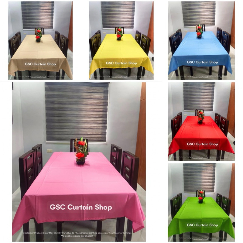 GSC Curtain Shop | Aesthetic Plain Geena Table Cloth Cover (4, 6 and 8 ...