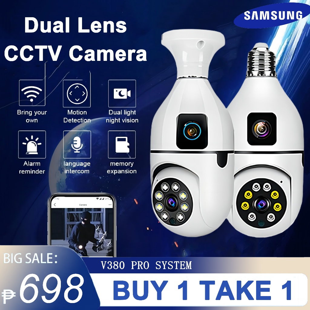 BUY 1 TAKE 1 V380 Pro CCTV Camera Dual Len Remote Monitoring Auto ...