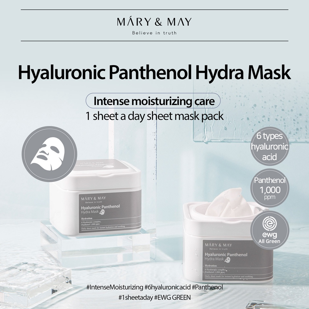 Mary&May Hyaluronic Panthenol Hydra Mask (30pcs) | Shopee Philippines