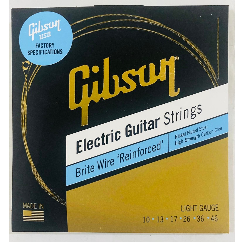 New Gibson Brite Wire reinforced 10-46 nickel plated steel wound ...