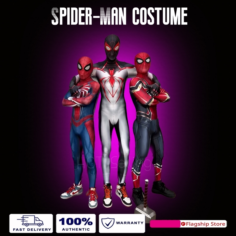 Spiderman Far From Home Costume Cosplay Peter Parker Zentai Suit 