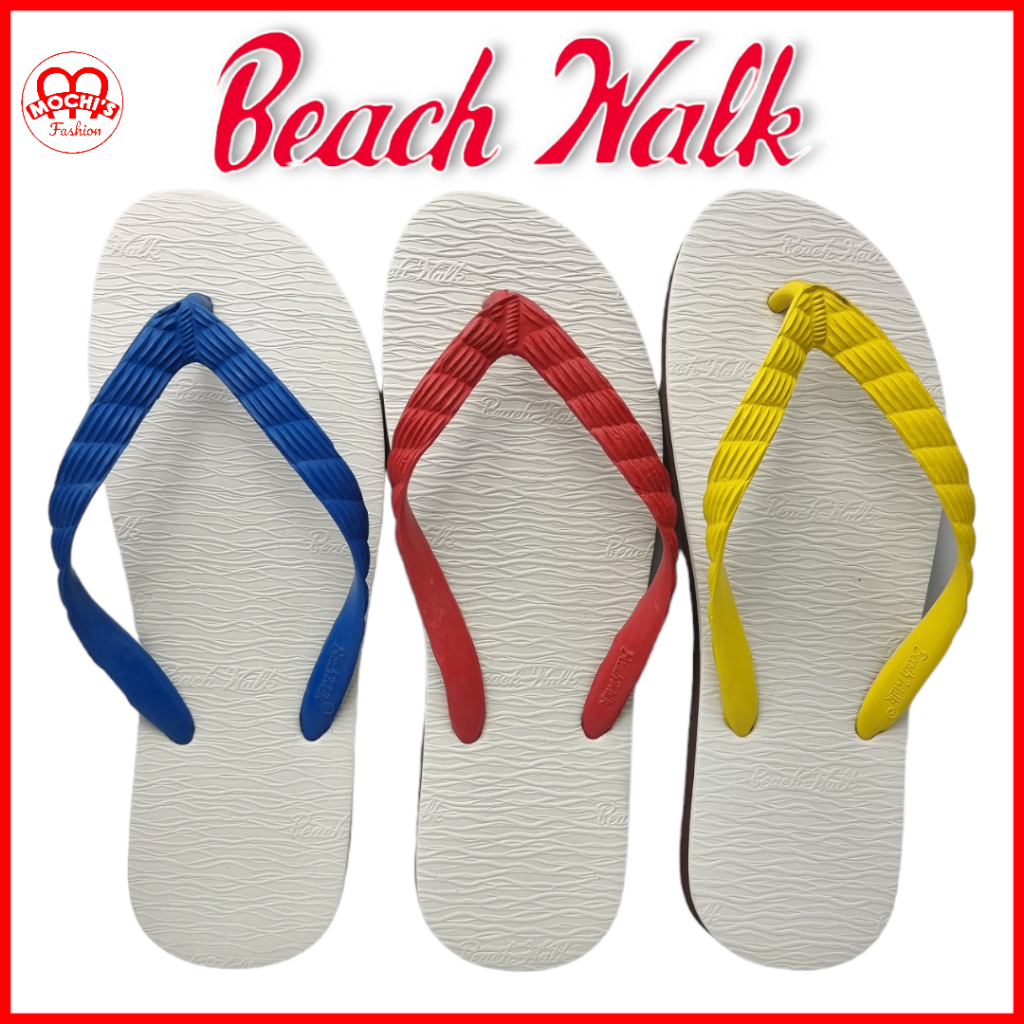 Beach Walk Unisex White Top Authentic and Original rubber Slippers Flipflops Shopee Philippines