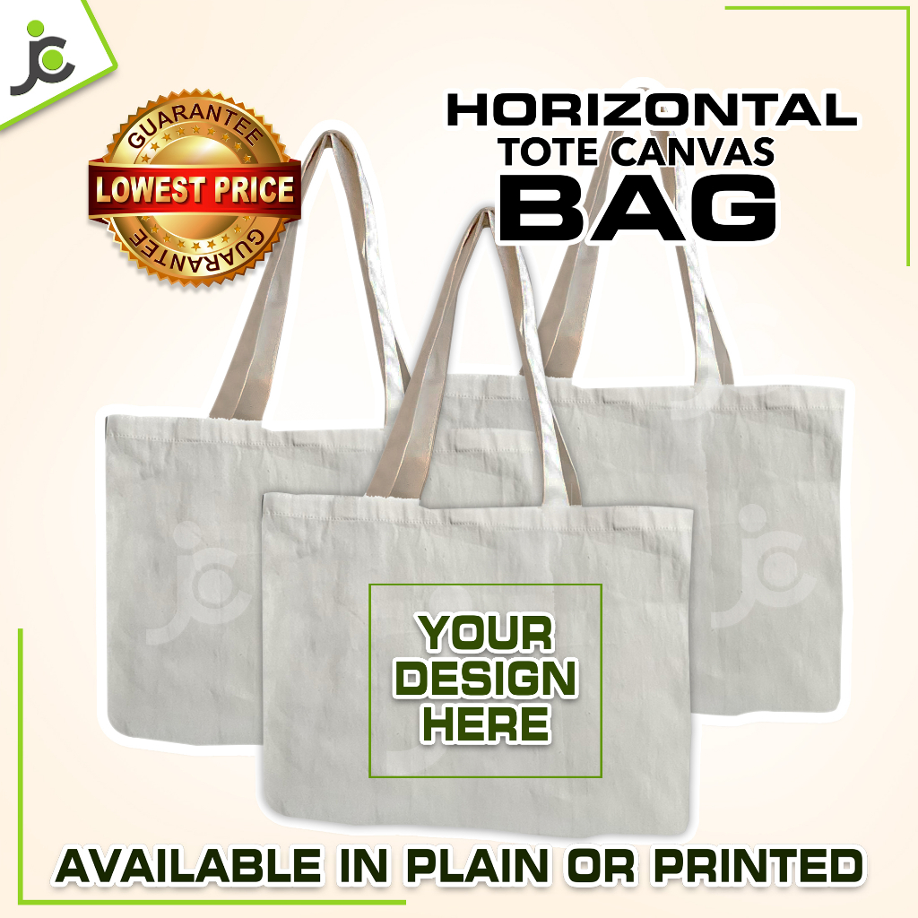 Horizontal Canvas Tote Bags Plain Expandable With Base Direct ...