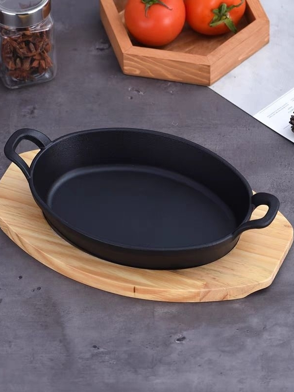 Sizzling Plate Single & Double Handle Sizzling Plate With Wood Handle ...