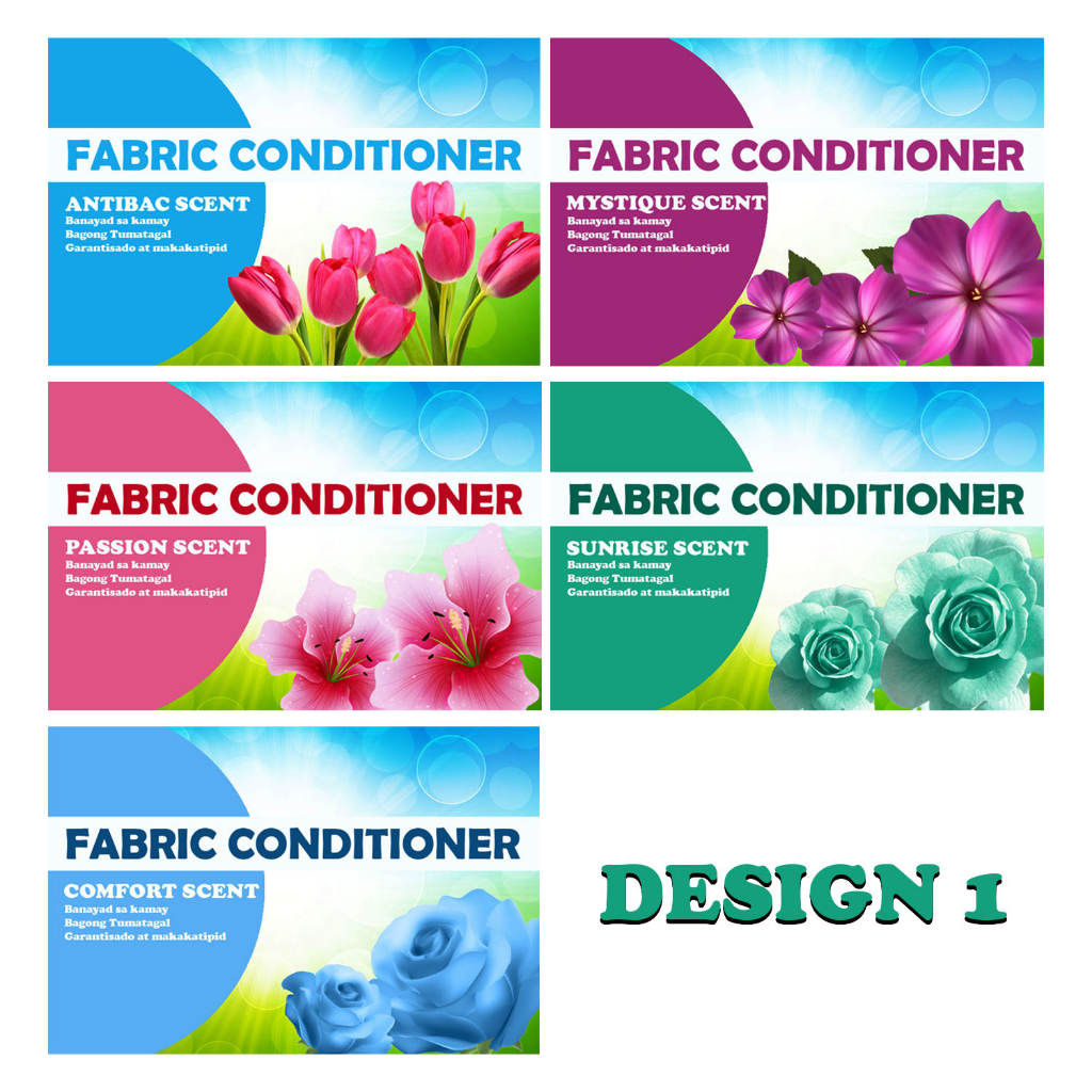STICKER LABEL FOR FABRIC CONDITIONER/SOFTENER FABCON (13 PCS) Shopee