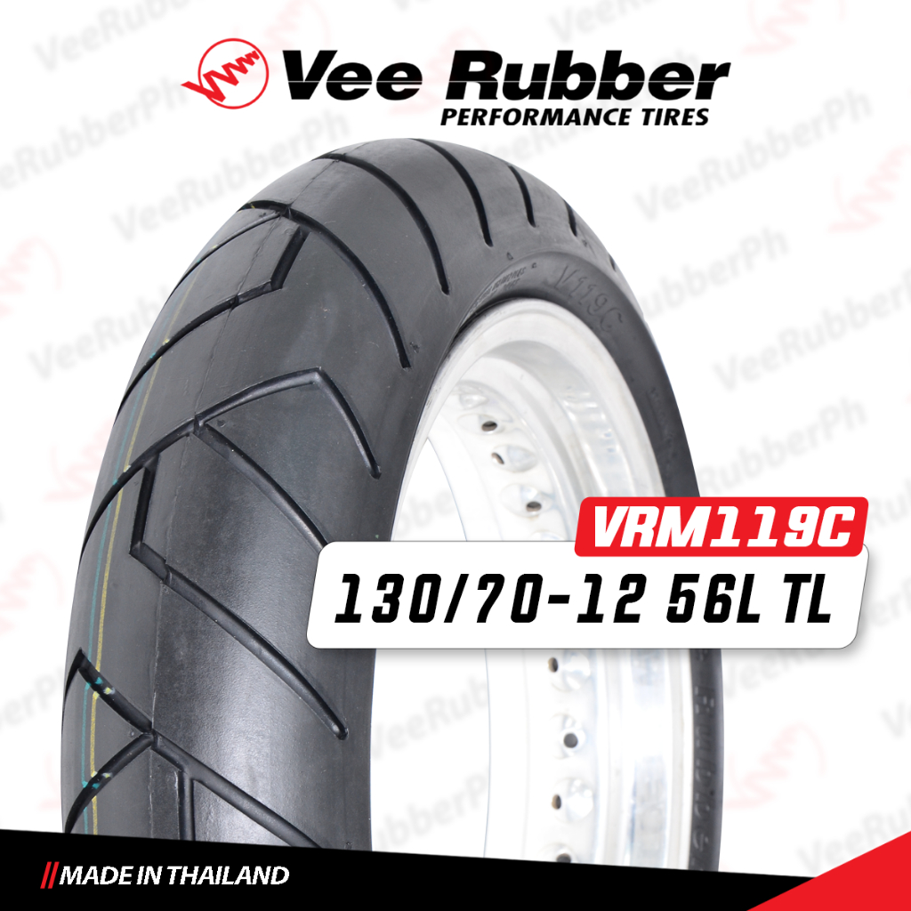 130/7012 VRM119C (TL) Vee Rubber 130/70 12 Tubeless Motorcycle Tires