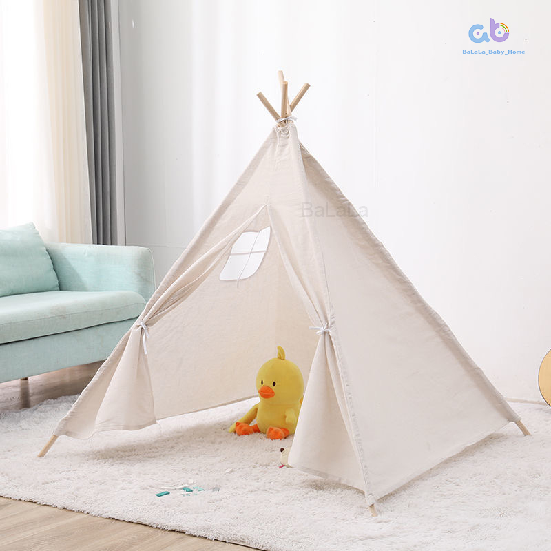 Teepee Tent for Kids Castle Play Tent Children Toy Tent Cotton Canvas Play Tent for Girls Boys BLL