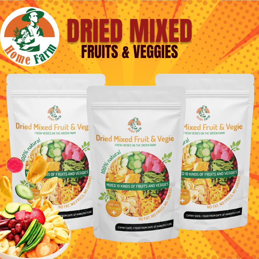 HOMEFARM Dried Veggies Mixed 10 Types Fruits Dried Fruits And