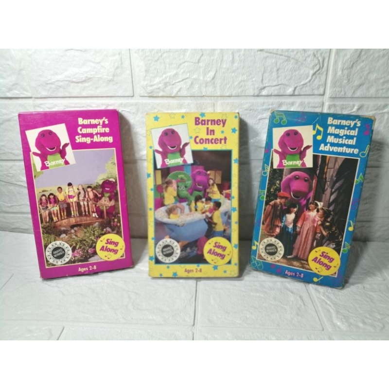 Lot of 3 pcs. BARNEY SING ALONG VHS Video Tapes (+1 free!) Vintage ...