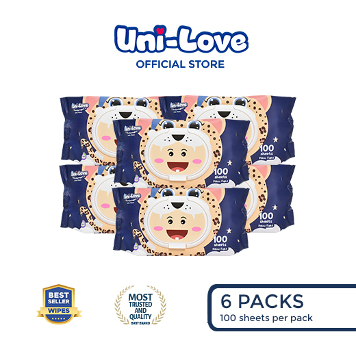 UniLove Slumbernight Baby Wipes (Pillow Fight) 100's Pack of 6 Shopee Philippines
