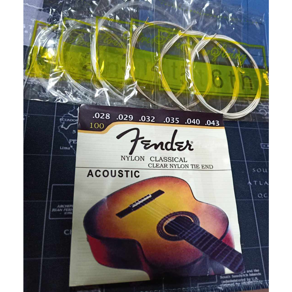 Fender Classical Nylon Tie End String ACOUSTIC 028 029 032 035