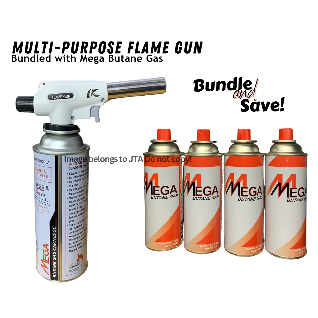 Flame Gun Blow Torch Auto Ignition with Mega Butane Gas 220g Shopee