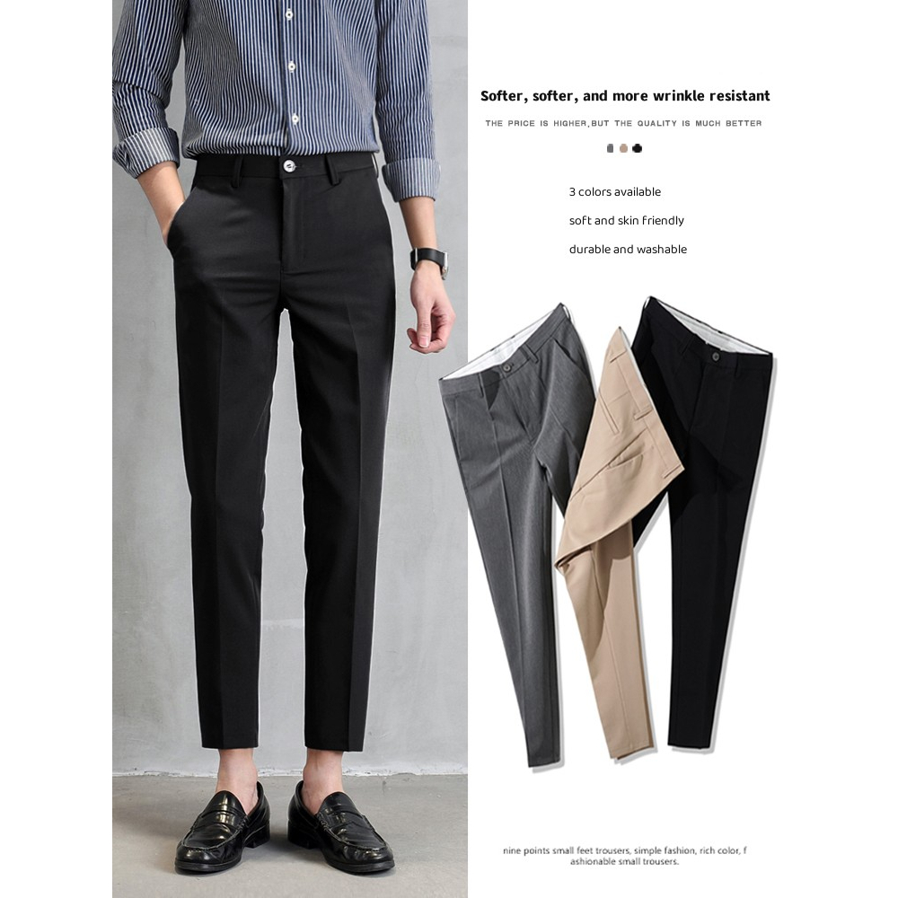 CLASSIC HIGH QUALITY KOREAN 5 COLORS SLACKS PANTS FREE SHIPPING FOR OFFICE  OR BELT ANKLE CUT FOR CASUAL OR FORMAL ATTIRE