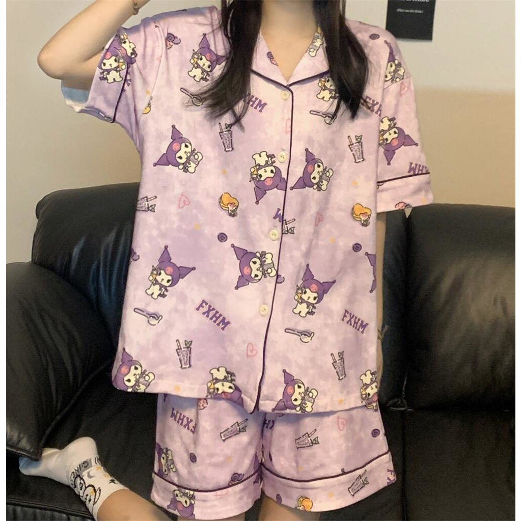 【wan】korean Pajamas Cotton Cute Sleepwear Terno Sleepwear Set For Women Shopee Philippines 7005