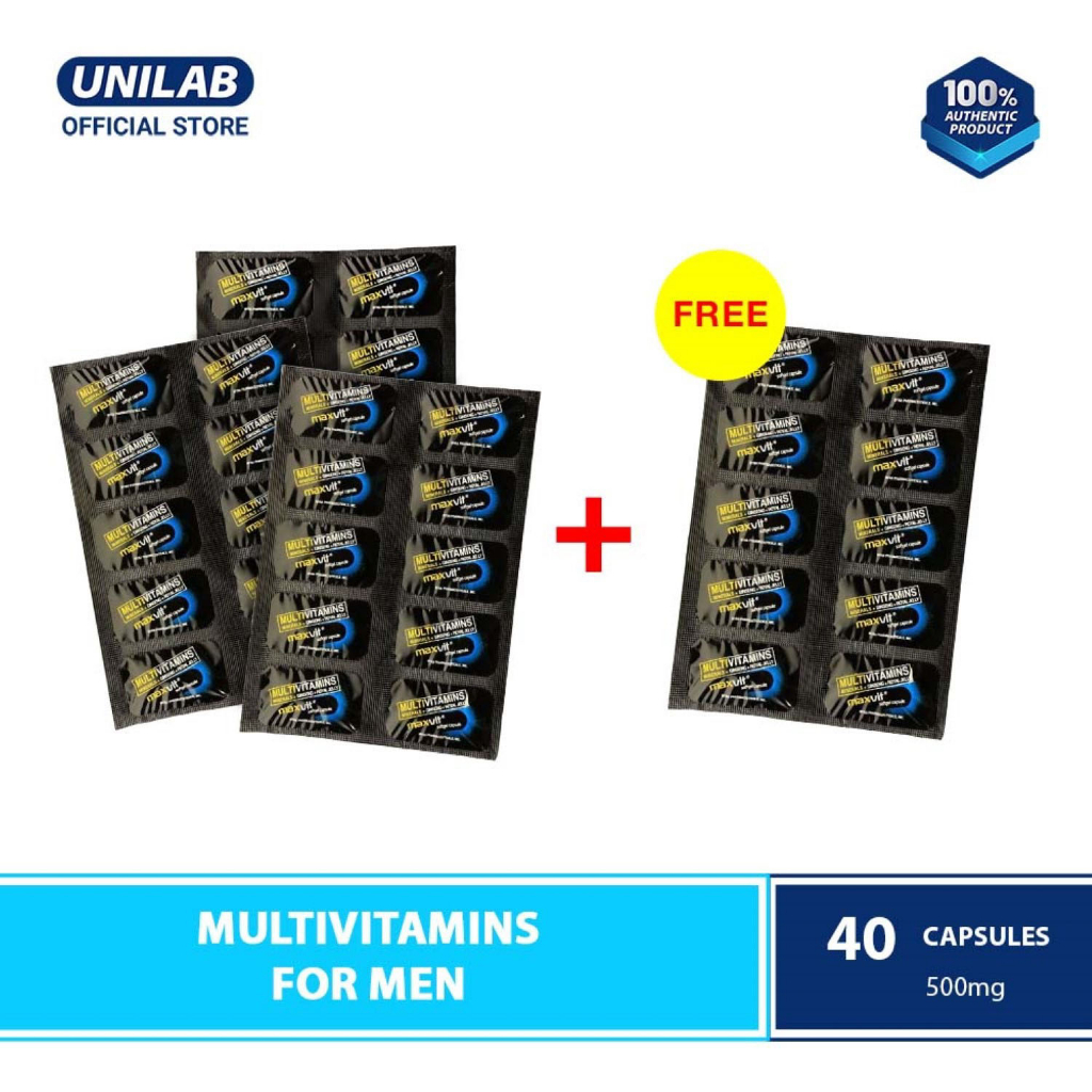Unilab Maxvit Multivitamins 30s + 10 FREE Capsules (FREE EXPIRES ON FEB