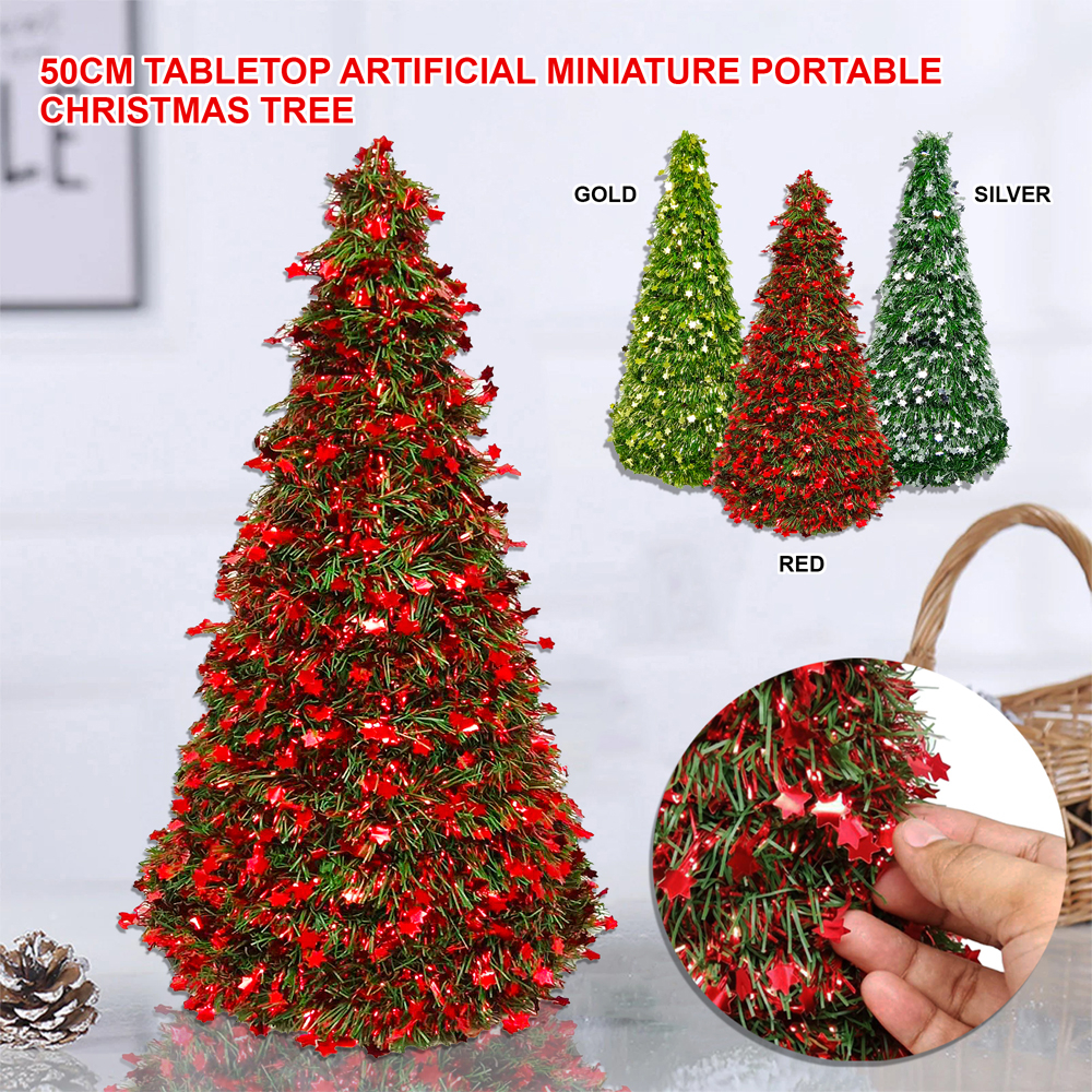 Fea Store 50cm Tabletop Artificial Miniature Portable Christmas Tree ...