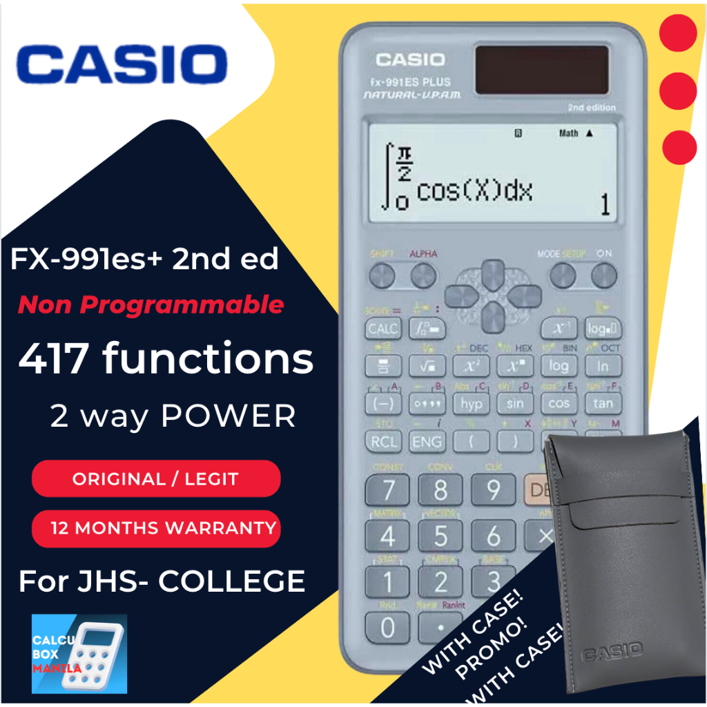 CASIO FX991ES PLUS 2ND EDITION SCIENTIFIC CALCULATOR ORIGINAL WITH 1 YR