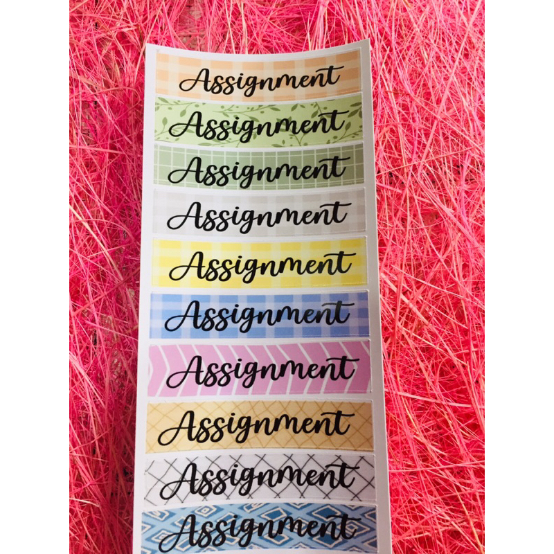 Assignment Label Sticker | Shopee Philippines