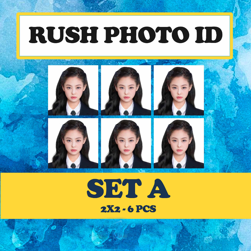 Rush Id Photo Print High Quality 1x1 2x2 Passport Size Shopee Philippines 0347