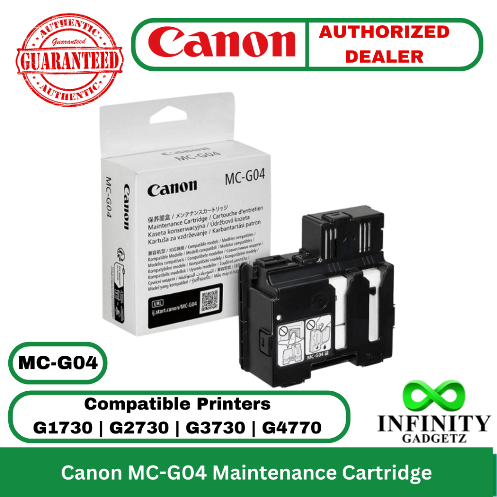 Genuine Canon Mc G04 Maintenance Cartridge For G1730 G2730 G3730 G4770 Shopee Philippines