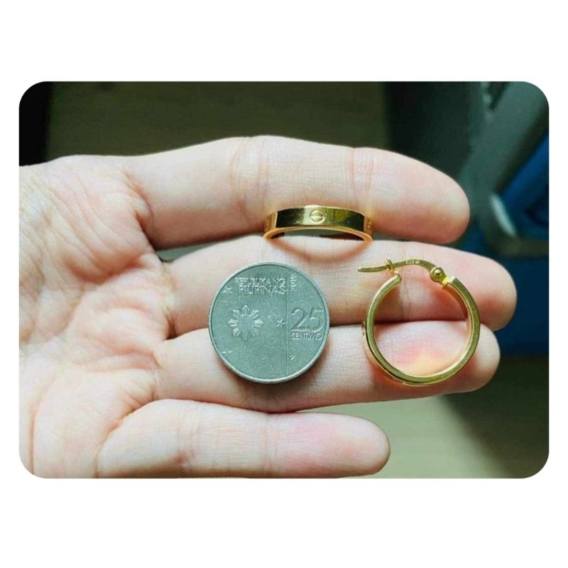 18K Saudi gold CARTIER LOOP EARRINGS ️ PAWNABLE & COD Shopee Philippines