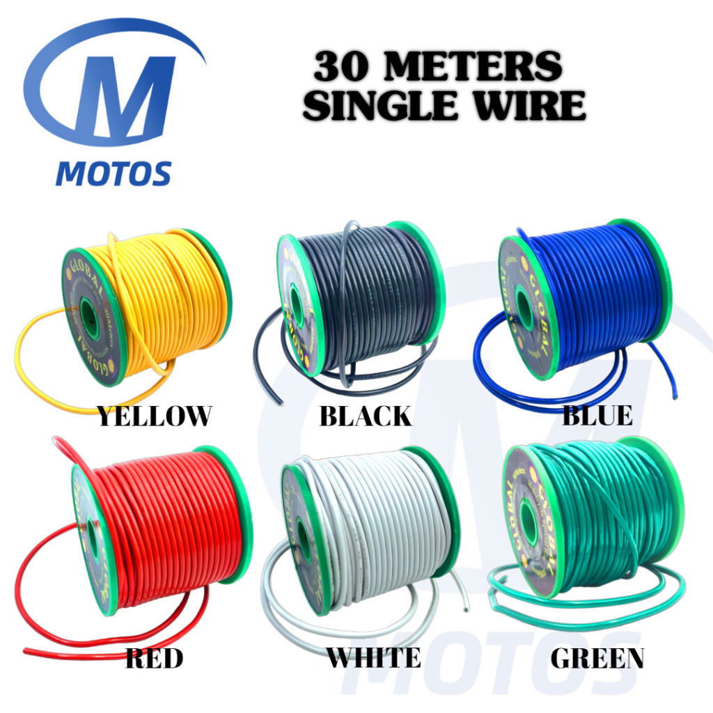 MOTOSPH 30METERS CAR AUTOMOTIVE MOTORCYCLE SINGLE WIRE SIZE 18 | Shopee