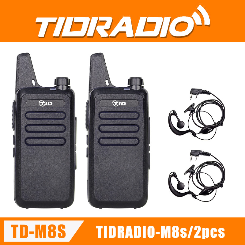 TID-M8S set of 2 5W 16 Channel UHF 400-470MHz Two-Way Walkie Talkie ...