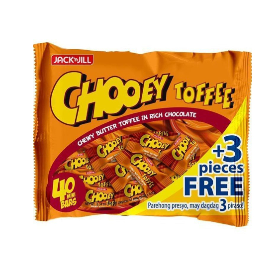 Jack 'N Jill Chooey Toffee Chewy Butter Toffee in Rich Chocolate (40's