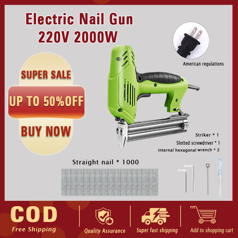 Electric Nail Gun 220V F30 Electric Tacker Electric Nailer and Stapler