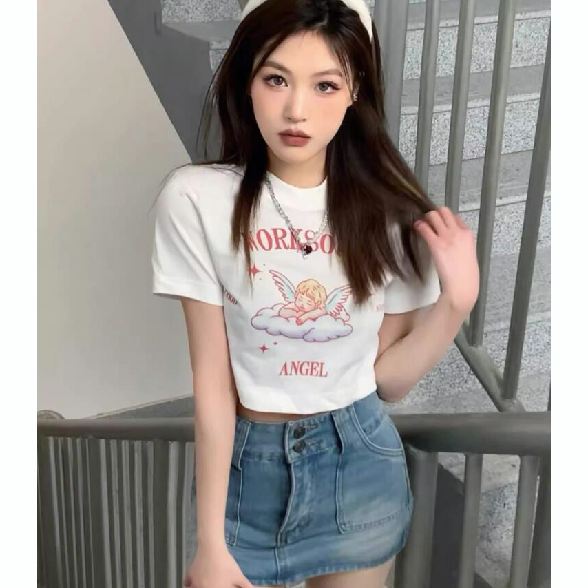 Women Korean Short Sleeve T Shirt 2023 Summer Fashion Tops O-neck ...