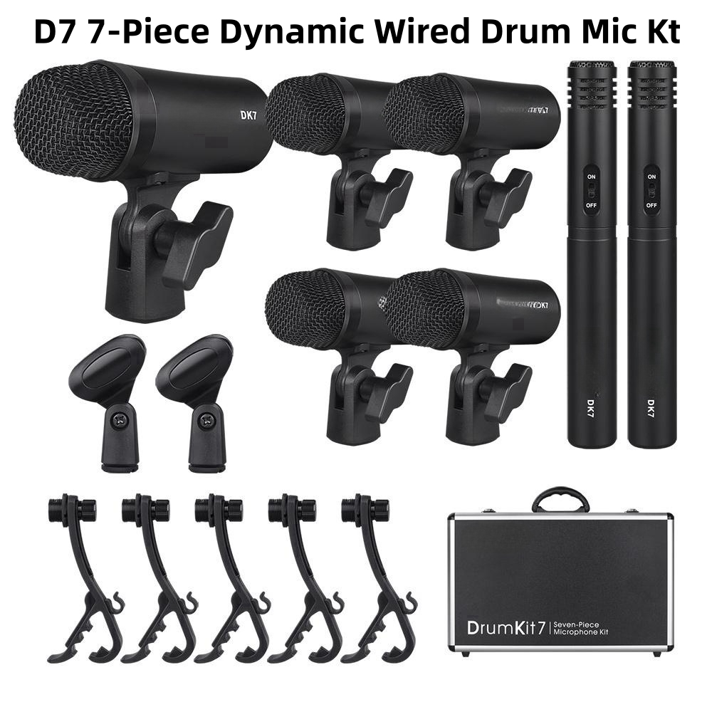 Drum mic 7pcs drum set microphone for stage band performance drum