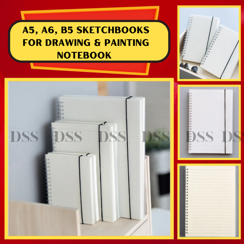 DSS Artists' Dream Set A5, A6, B5 Sketchbooks for Drawing & Painting