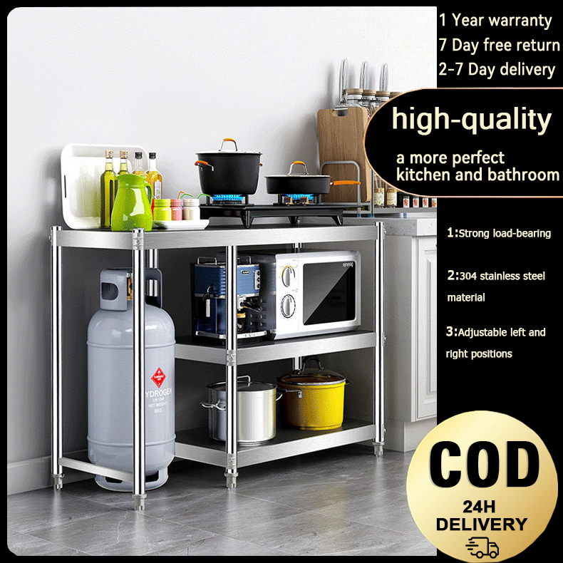 MORI Gas Stove Countertop Rack Kitchen Rack Stainless Steel Rack Floor ...