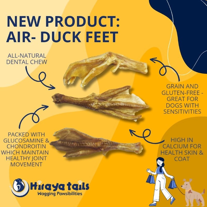 Hiraya Tails Air Dried Duck Feet 40g All Natural Treats for Dogs and Cats No Preservatives
