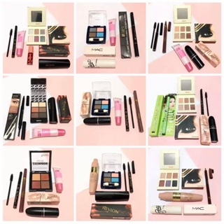 Make Up Set Matte Lipstick Full Cover Concealer Waterproof Mascara Eyeliner  Eyebrow Pen Makeup Cosmetics WITH ampao