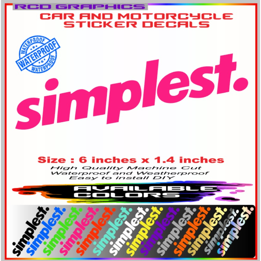 Simplest sticker decals | Shopee Philippines