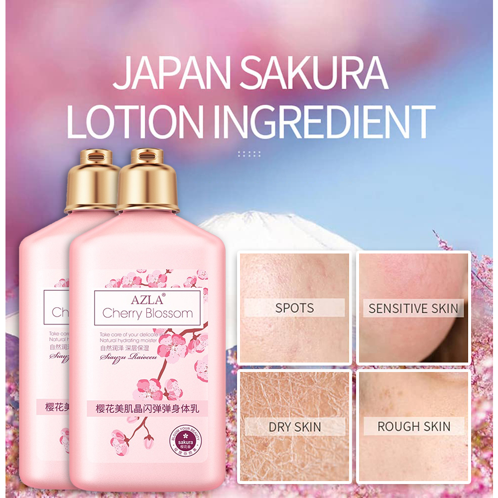 AZLA Sakura Whitening Body Lotion Sakura Scent Moisturizing Whitening Improve Skin Lotion 260ML