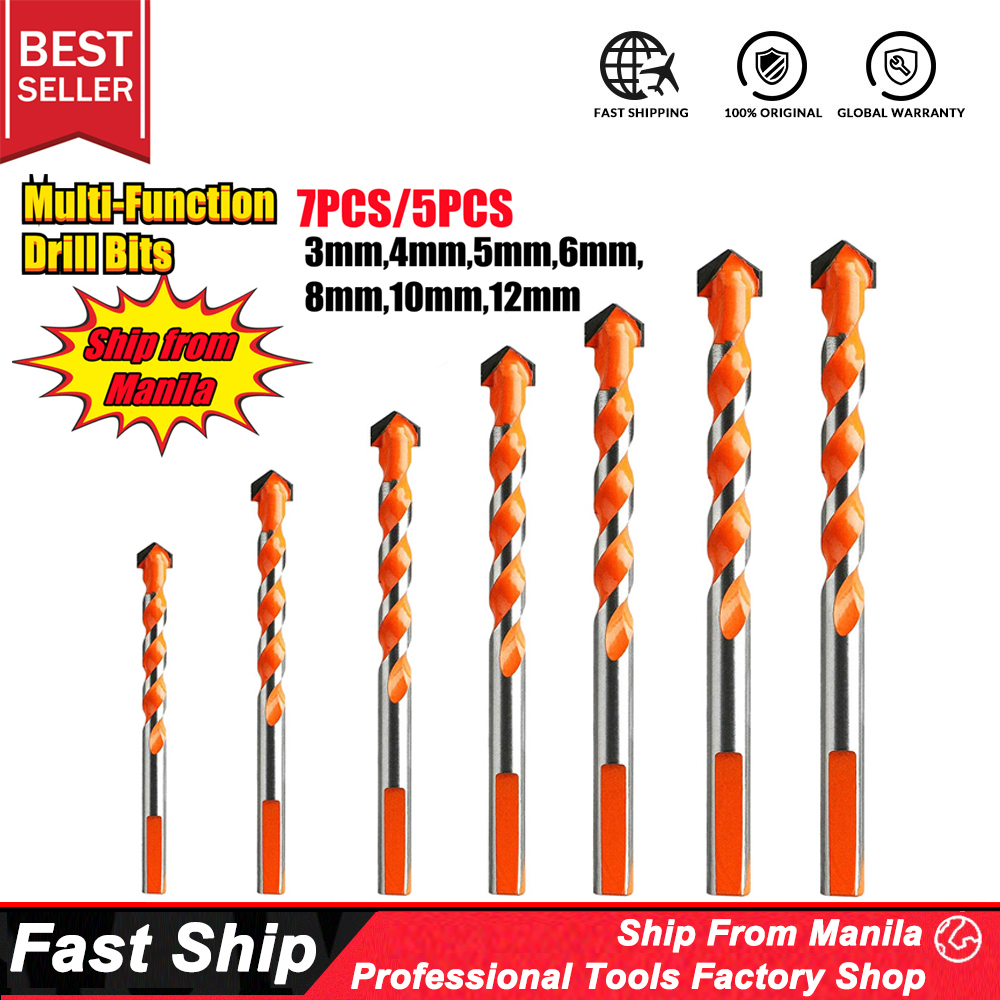 7pcs Alloy Triangle Overlord Drill Bits Tile Cement Wall Marble Ceramic ...