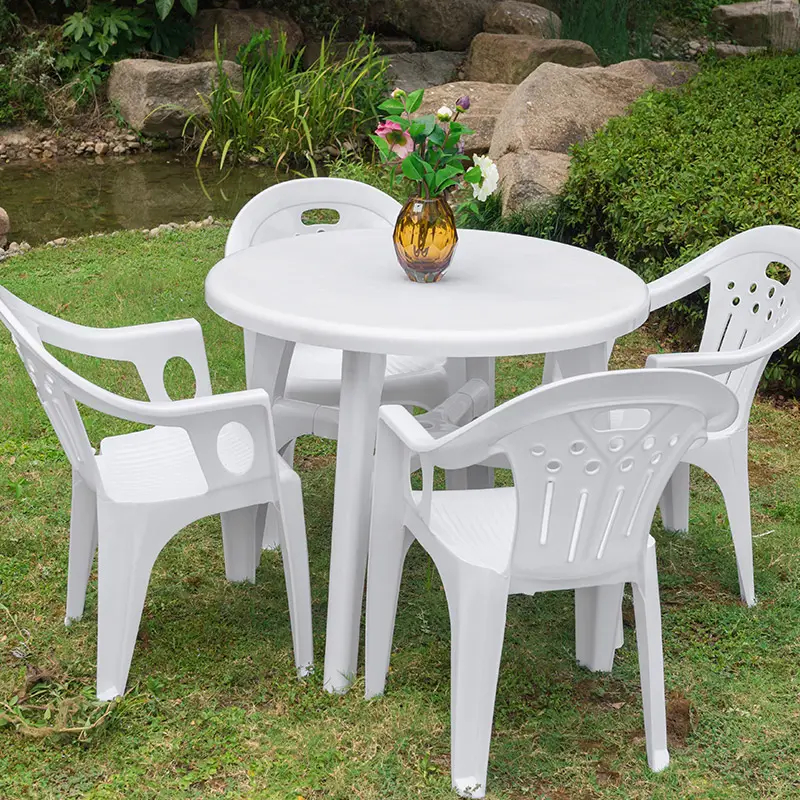 Restaurant Wedding Round Dining Garden Table Plastic Table Plastic