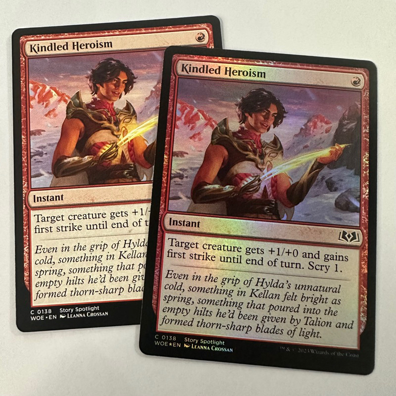 KINDLED HEROISM | WOE WILDS OF ELDRAINE | RED | MTG MAGIC THE GATHERING ...
