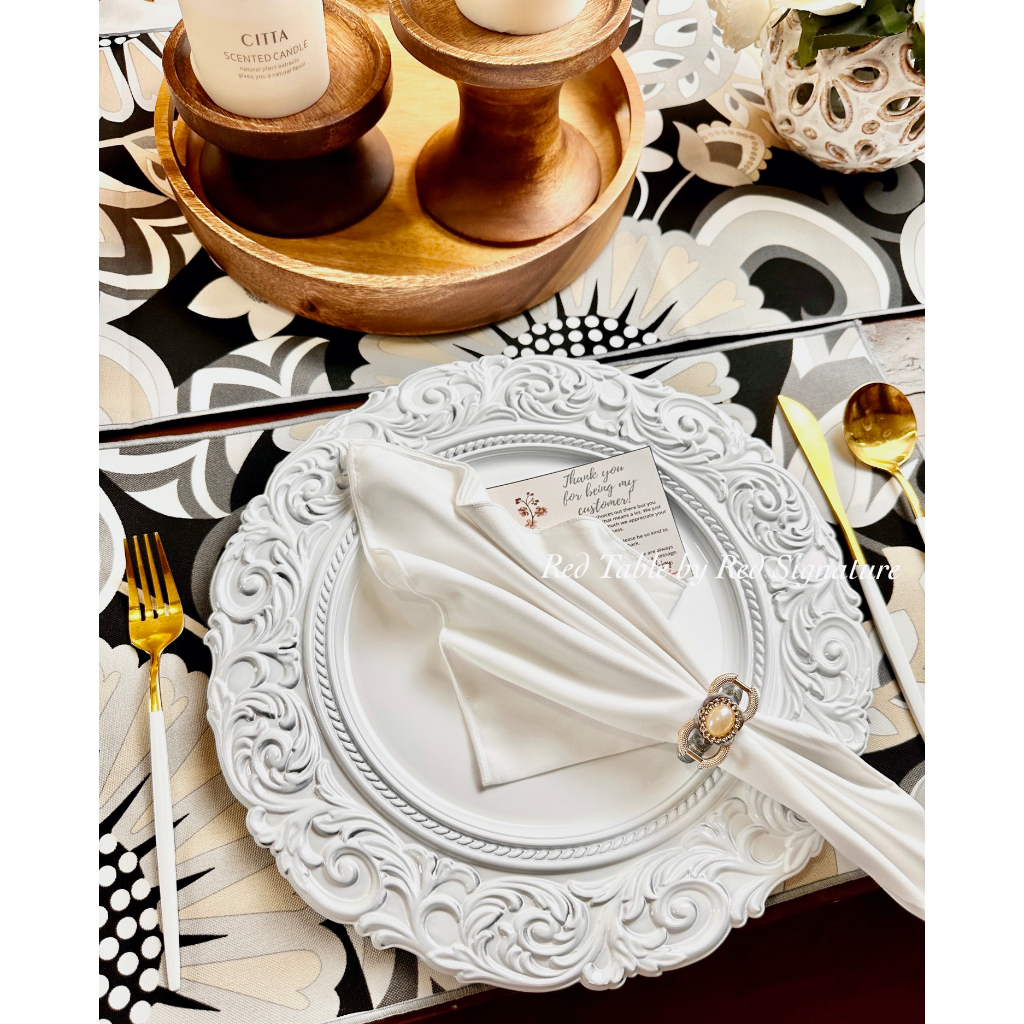 PVC Charger plates, Elegant Charger Plate, 13 inches diameter, Plastic
