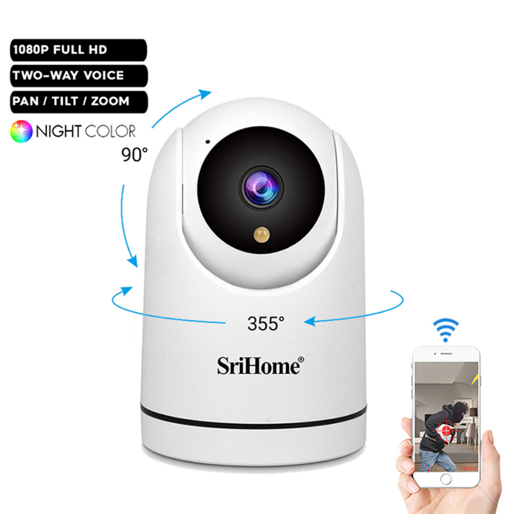 V380 SH042 1080P FHD AI Auto Tracking Indoor IP Camera 360° PTZ WiFi ...