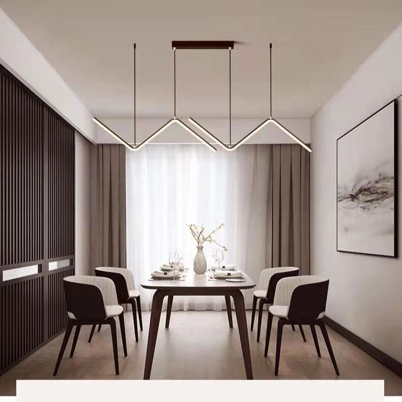 Minimalist Chandelier ceiling light Bar counter Linear drop lights ...